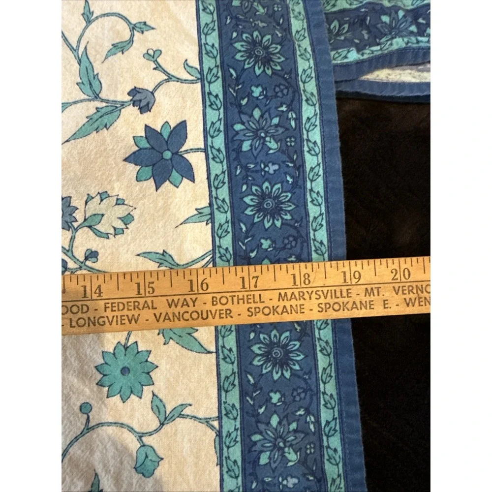 Blue Teal Floral Placemats (2) And Napkins (2) Cotton‎ India